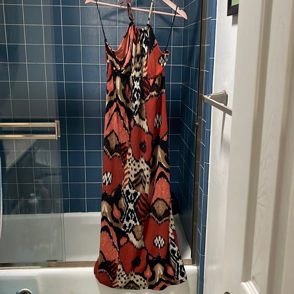 Multi colored, long dress, size large